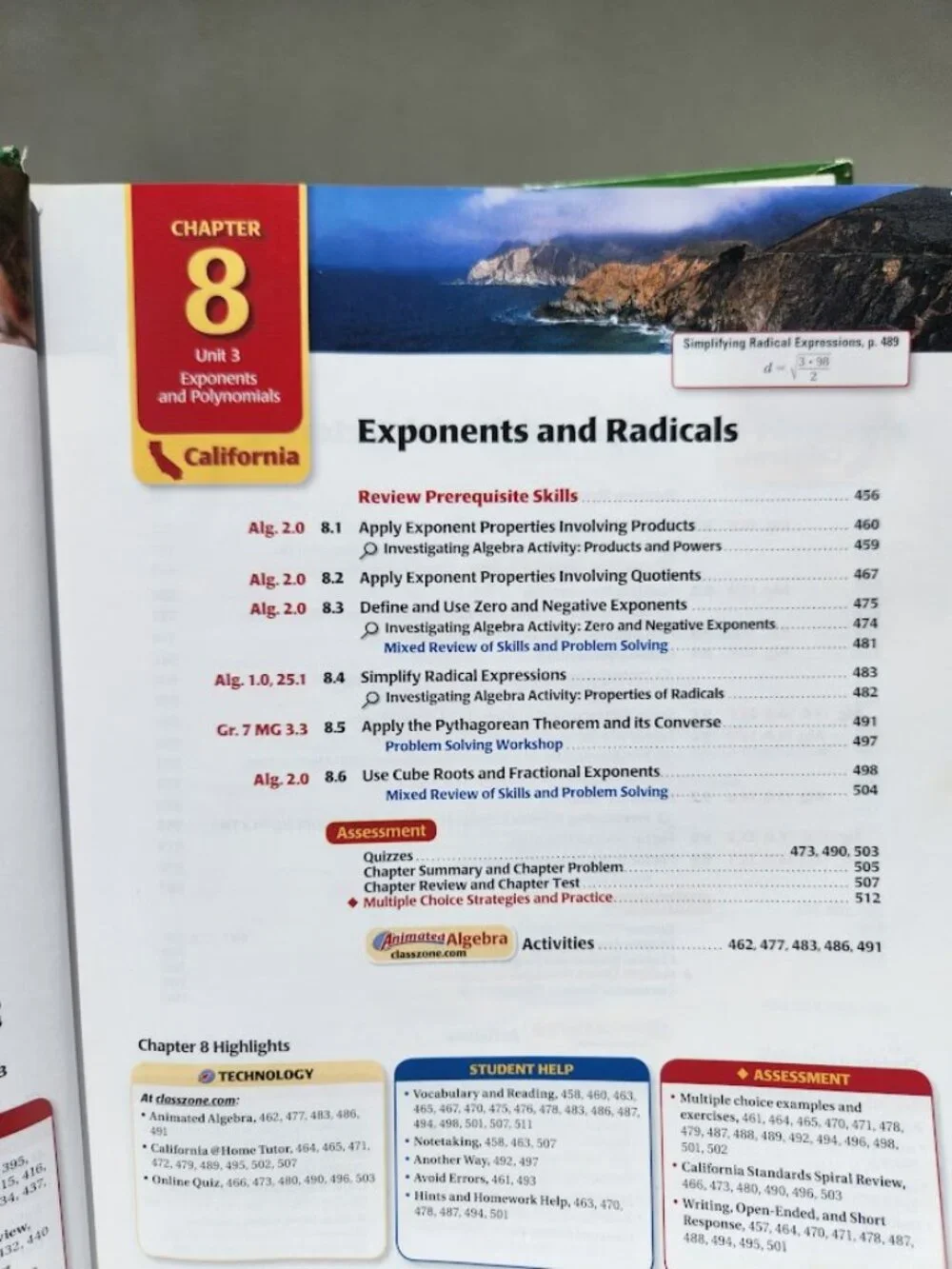 McDougal Littell Math Algebra 1 California Textbook Book Hardcover School Suppli